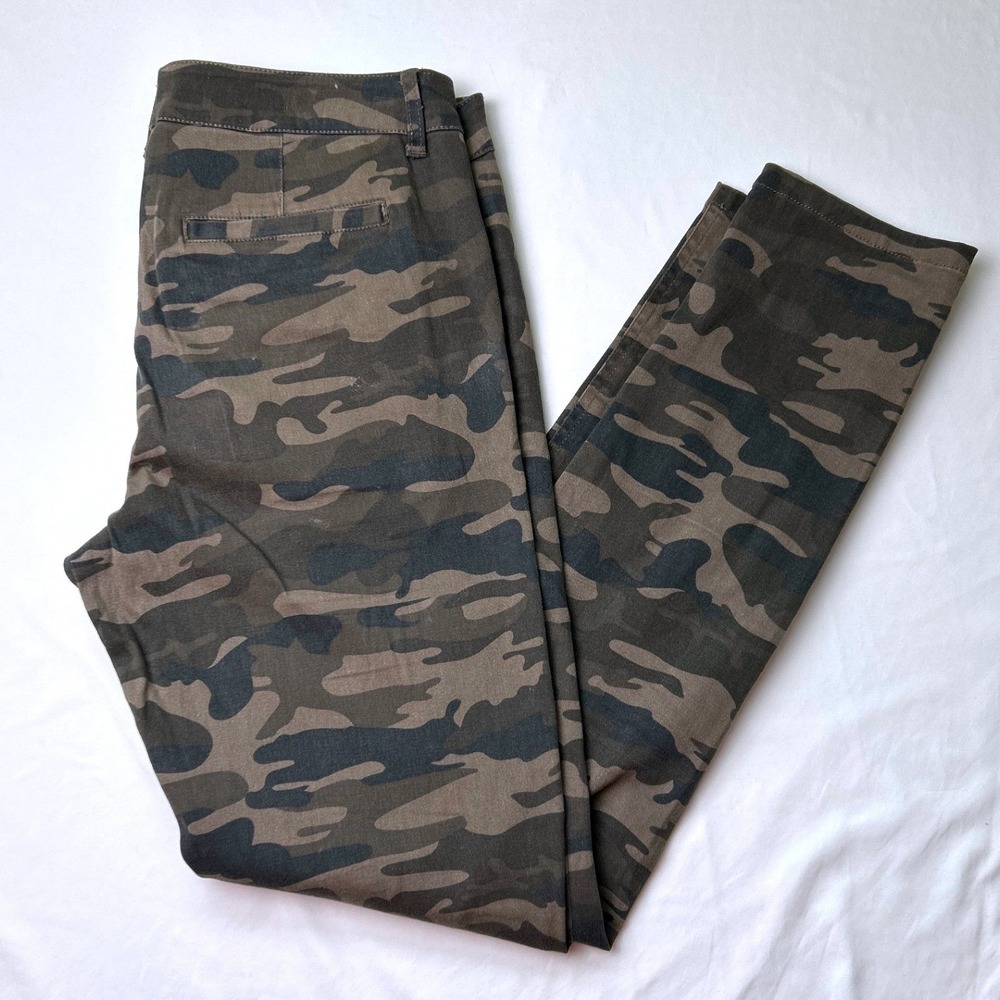 Sanctuary Women Mid Rise Camo Slim Jeans Green Brown Size 27/4 Streetwear